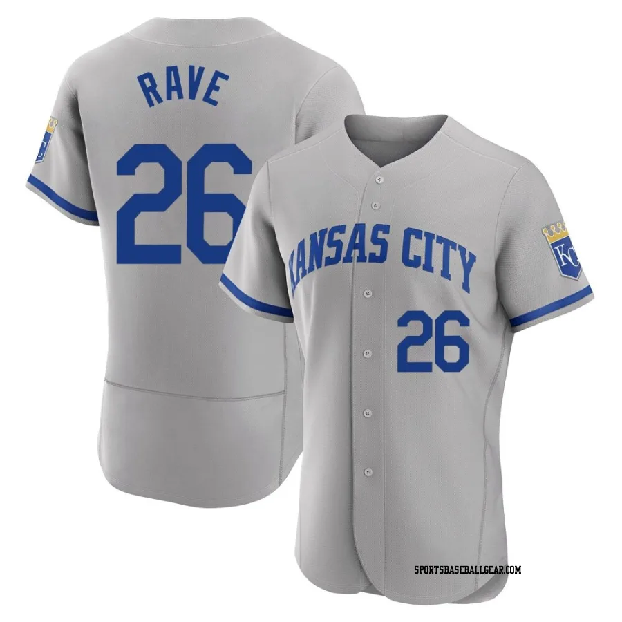John Rave Men's Kansas City Royals Gray Authentic 2022 Road Jersey