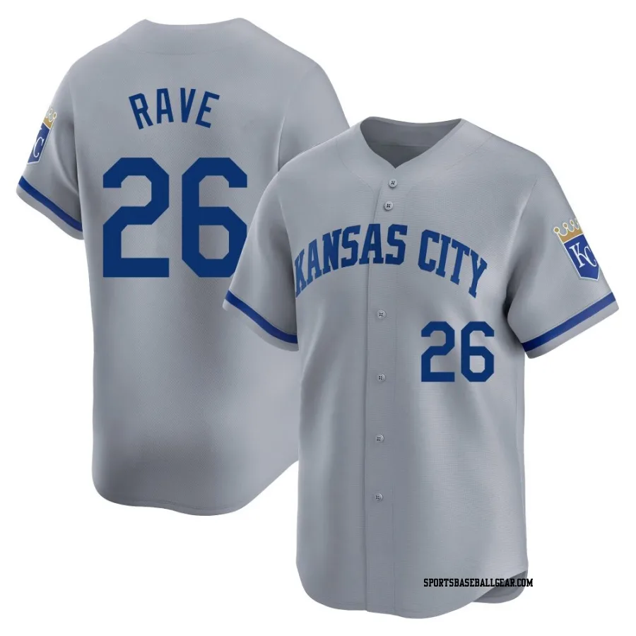John Rave Men's Kansas City Royals Gray Limited Away Jersey