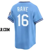 John Rave Men's Kansas City Royals Light Blue Limited Throwback Cooperstown Collection Jersey