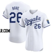 John Rave Men's Kansas City Royals White Elite Home Jersey