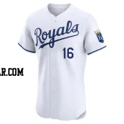 John Rave Men's Kansas City Royals White Elite Home Jersey
