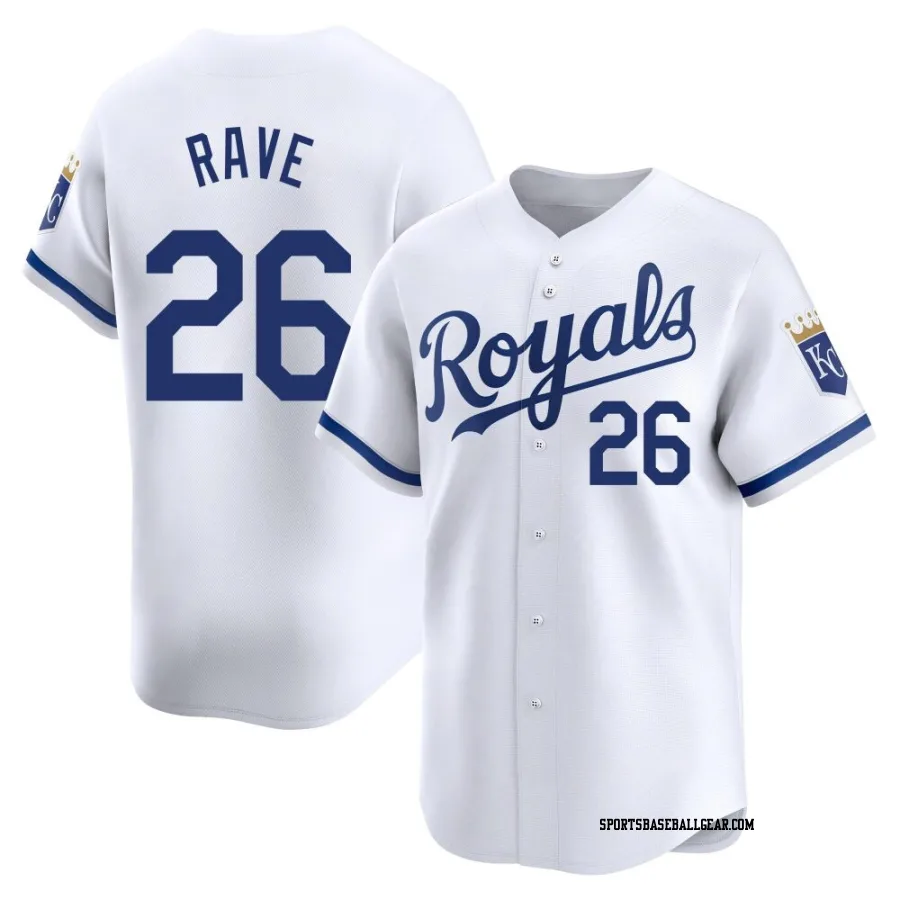 John Rave Men's Kansas City Royals White Limited Home Jersey