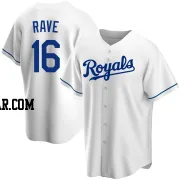 John Rave Men's Kansas City Royals White Replica Home Jersey