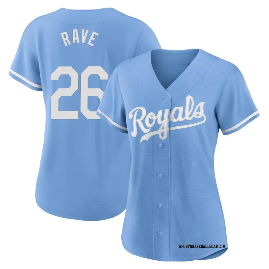 John Rave Women's Kansas City Royals Light Blue Replica 2022 Alternate Jersey