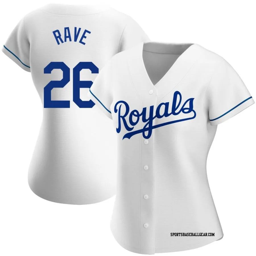 John Rave Women's Kansas City Royals White Authentic Home Jersey