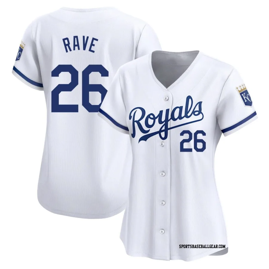 John Rave Women's Kansas City Royals White Limited Home Jersey