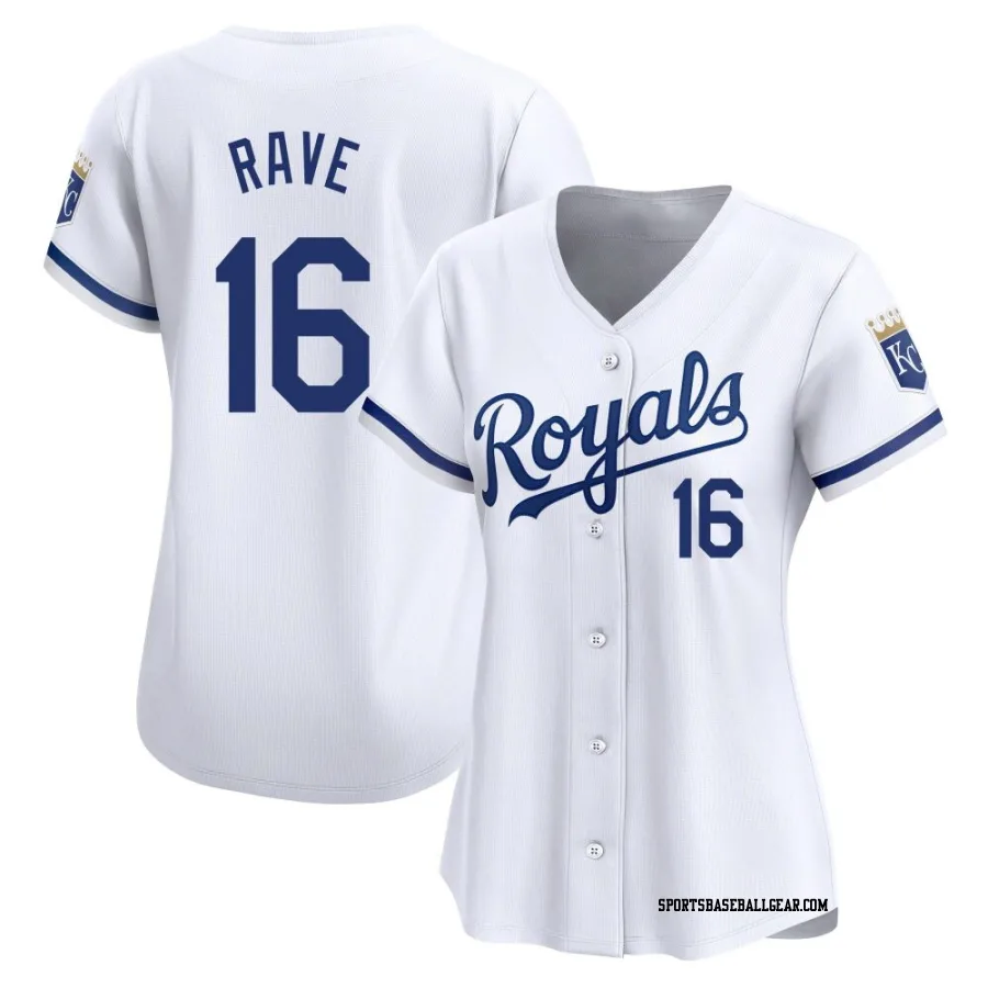 John Rave Women's Kansas City Royals White Limited Home Jersey