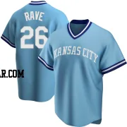 John Rave Youth Kansas City Royals Light Blue Replica Road Cooperstown Collection Jersey