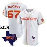 John Rooney Men's Houston Astros White Authentic 2023 Space City Ready 2 Reign Flex Base Jersey