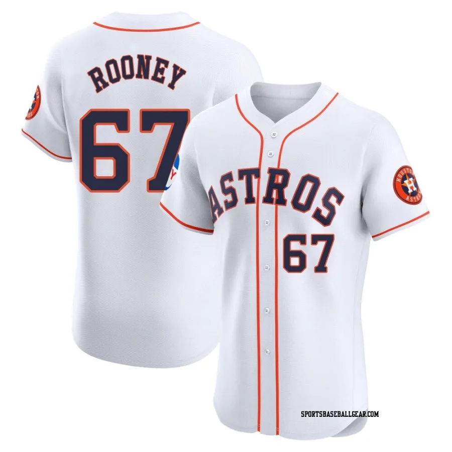 John Rooney Men's Houston Astros White Elite Home Patch Jersey