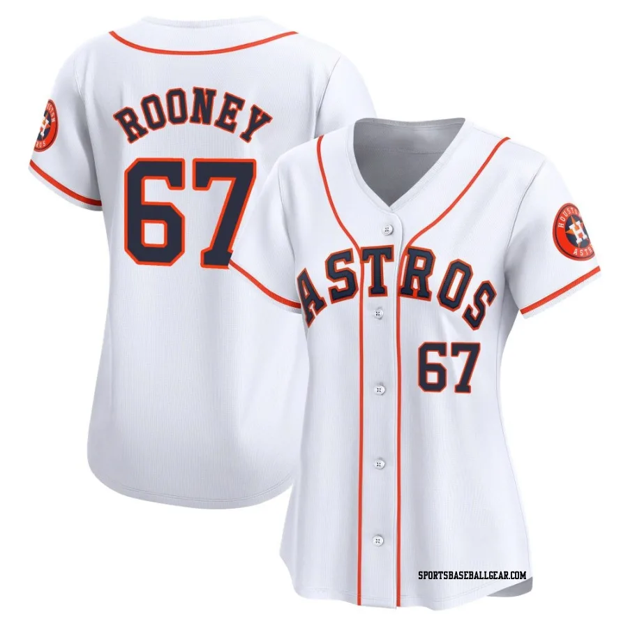 John Rooney Women's Houston Astros White Limited Home Jersey