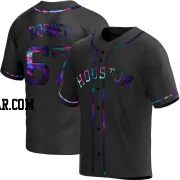 John Rooney Youth Houston Astros Black Holographic Replica Alternate Jersey