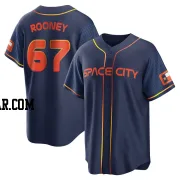 John Rooney Youth Houston Astros Navy Replica 2022 City Connect Jersey