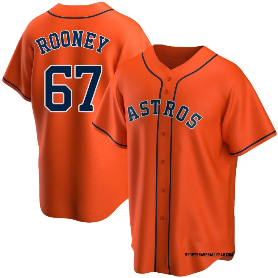John Rooney Youth Houston Astros Orange Replica Alternate Jersey