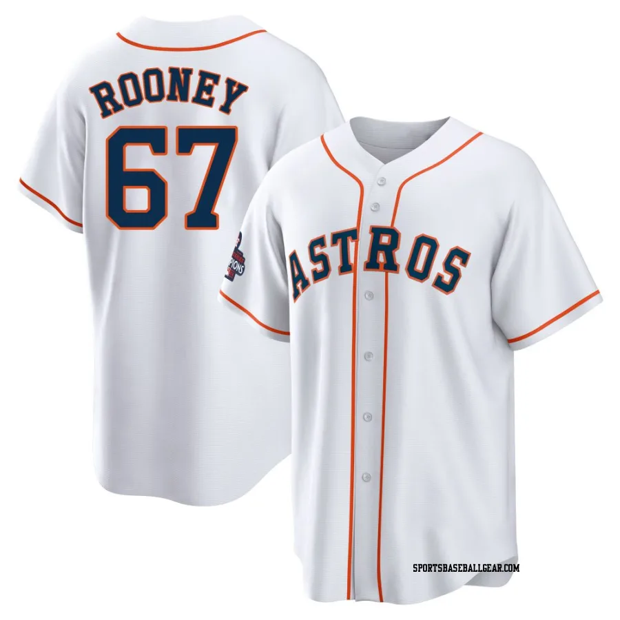 John Rooney Youth Houston Astros White Replica 2022 World Series Champions Home Jersey