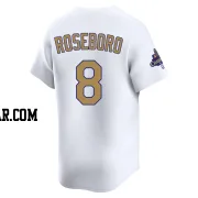 John Roseboro Men's Los Angeles Dodgers Gold Limited White 2025 Collection Jersey