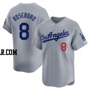 John Roseboro Men's Los Angeles Dodgers Gray Limited Away Jersey