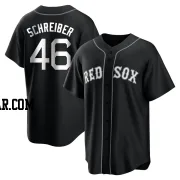 John Schreiber Men's Boston Red Sox Black/White Replica Jersey