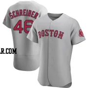 John Schreiber Men's Boston Red Sox Gray Authentic Road Jersey