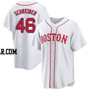 John Schreiber Men's Boston Red Sox White Replica 2021 Patriots' Day Jersey