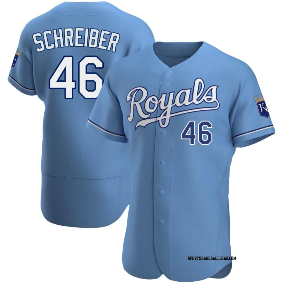 John Schreiber Men's Kansas City Royals Light Blue Authentic Alternate Jersey