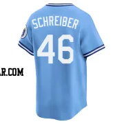 John Schreiber Men's Kansas City Royals Light Blue Limited Throwback Cooperstown Collection Jersey