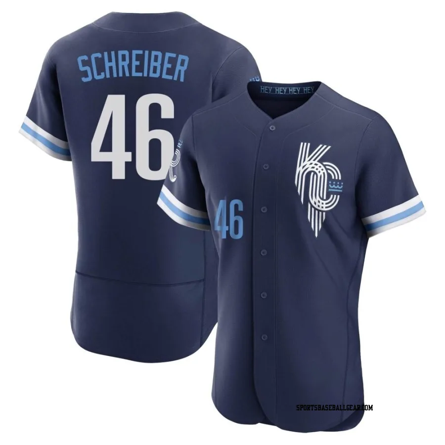 John Schreiber Men's Kansas City Royals Navy Authentic 2022 City Connect Jersey
