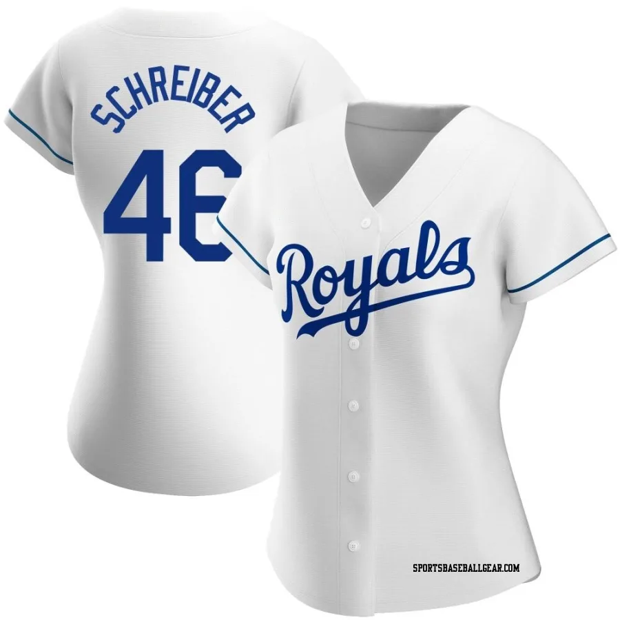 John Schreiber Women's Kansas City Royals White Authentic Home Jersey