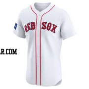 John Smoltz Men's Boston Red Sox White Elite Home Patch Jersey