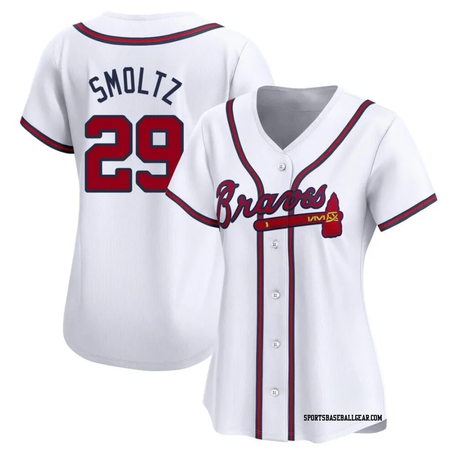 John Smoltz Women's Atlanta Braves White Limited Home Jersey