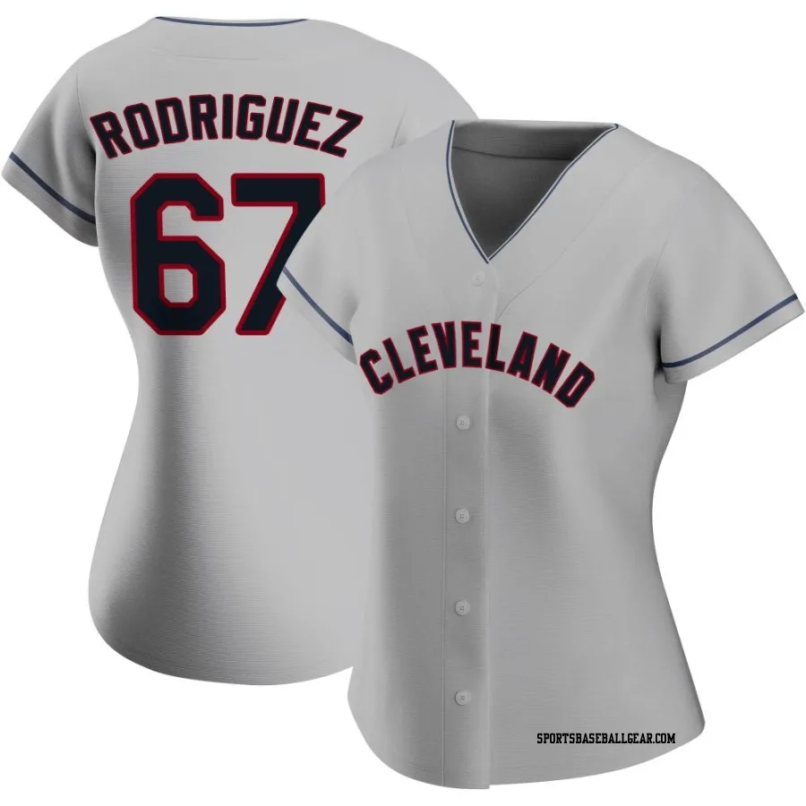 Johnathan Rodriguez Women's Cleveland Guardians Gray Authentic Road Jersey