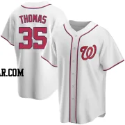 Johnathon Thomas Men's Washington Nationals White Replica Home Jersey