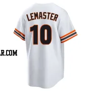 Johnnie Lemaster Men's San Francisco Giants White Limited Throwback Cooperstown Collection Jersey