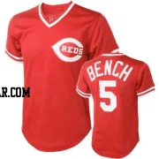 Johnny Bench Men's Cincinnati Reds Red Replica Throwback Jersey