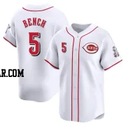 Johnny Bench Men's Cincinnati Reds White Limited Home Jersey