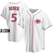 Johnny Bench Youth Cincinnati Reds White Replica Home Jersey
