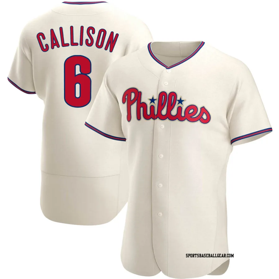 Johnny Callison Men's Philadelphia Phillies Cream Authentic Alternate Jersey