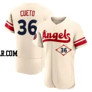 Johnny Cueto Men's Los Angeles Angels Cream Authentic 2022 City Connect Jersey