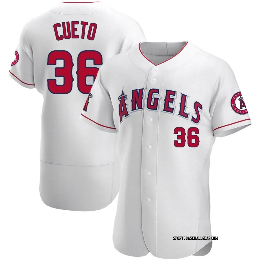 Johnny Cueto Men's Los Angeles Angels White Authentic Jersey