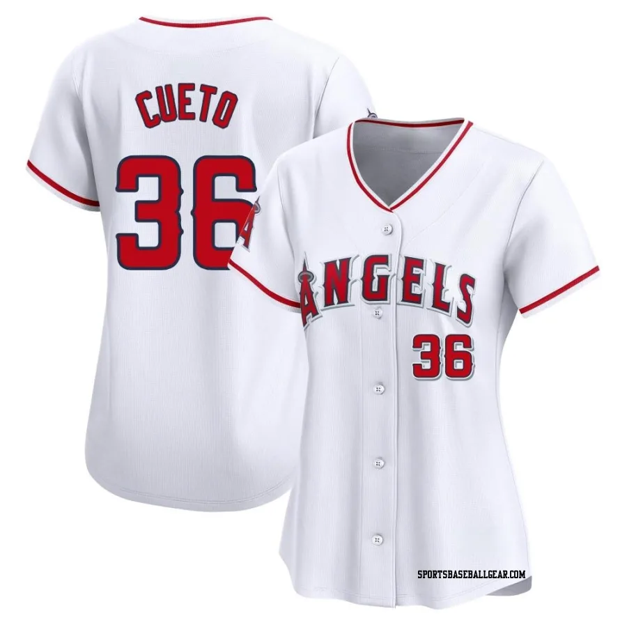 Johnny Cueto Women's Los Angeles Angels White Limited Home Jersey