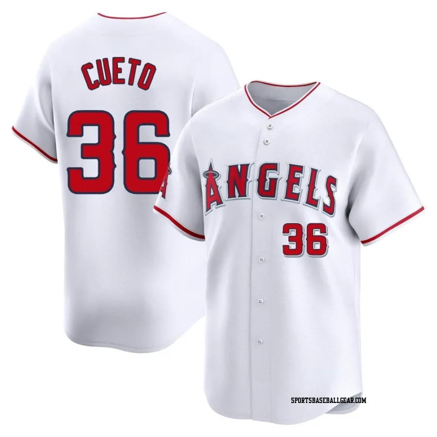 Johnny Cueto Youth Los Angeles Angels White Limited Home Jersey