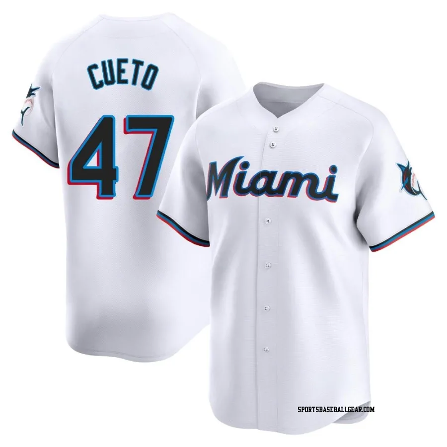 Johnny Cueto Youth Miami Marlins White Limited Home Jersey