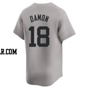 Johnny Damon Men's New York Yankees Gray Limited Away Jersey