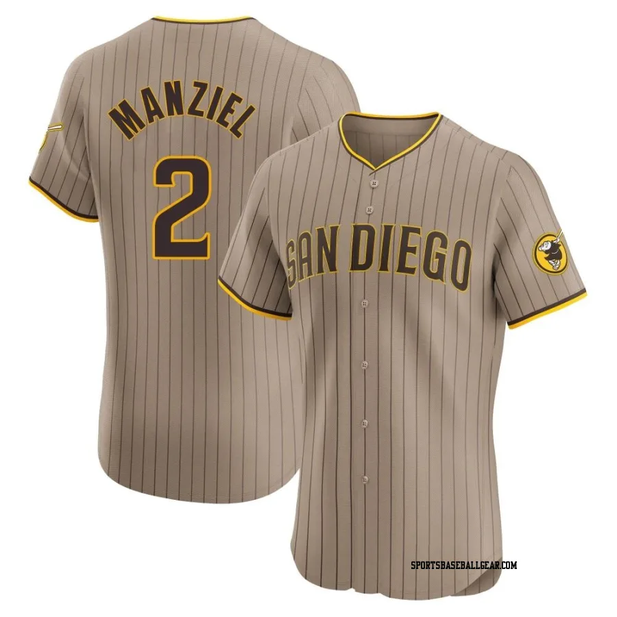 Johnny Manziel Men's San Diego Padres Brown Elite Alternate Jersey