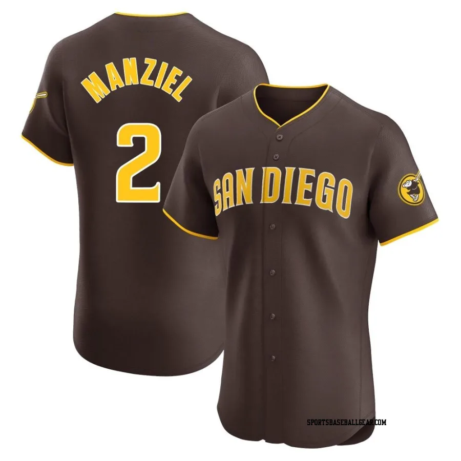 Johnny Manziel Men's San Diego Padres Brown Elite Road Vapor Premier Jersey