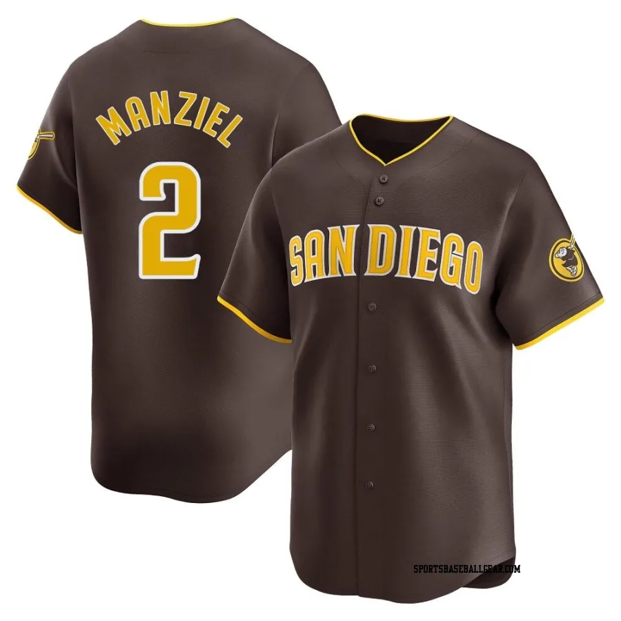 Johnny Manziel Men's San Diego Padres Brown Limited Away Jersey