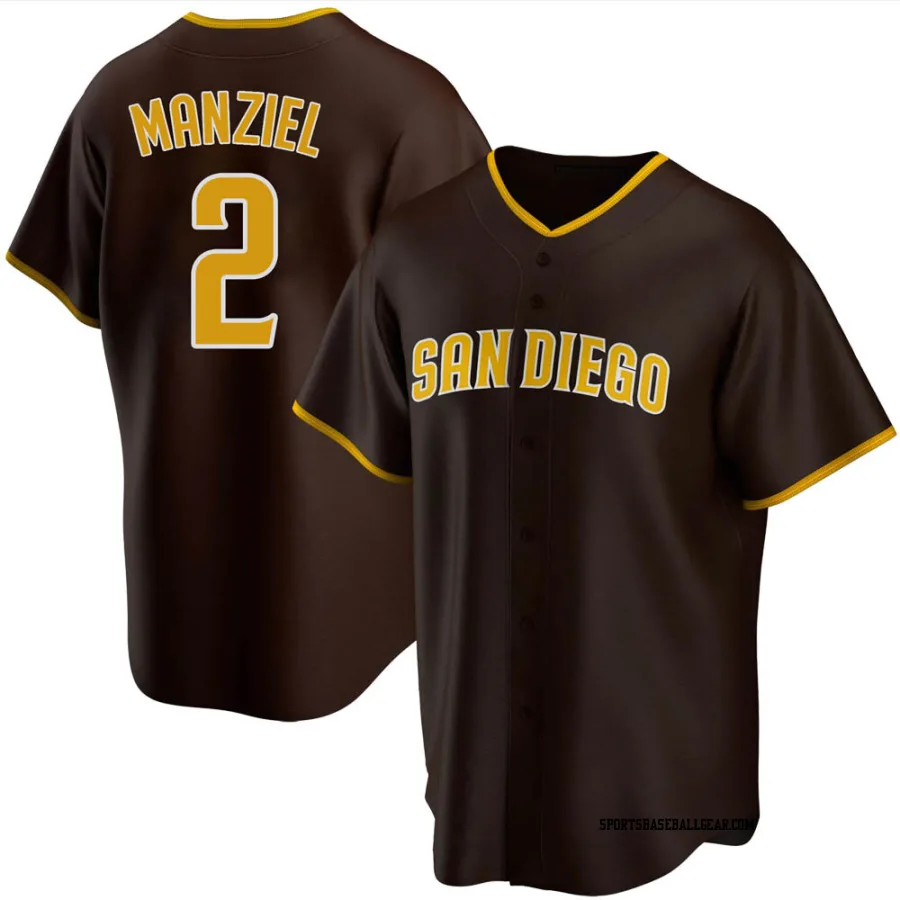 Johnny Manziel Men's San Diego Padres Brown Replica Road Jersey
