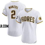 Johnny Manziel Men's San Diego Padres White Elite Home Patch Jersey
