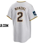 Johnny Manziel Men's San Diego Padres White Replica 2024 World Tour Seoul Series Home Jersey