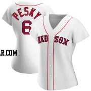 Johnny Pesky Women's Boston Red Sox White Replica Home Jersey